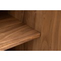 Dizajnov&yacute; art deco &scaron;tvordverov&yacute; pr&iacute;born&iacute;k Arkline v orechovom hnedom preveden&iacute; s chevron vzorom s čiernymi detailmi 180 cm