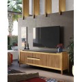 Luxusn&yacute; modern&yacute; TV stol&iacute;k Tallin s vr&uacute;bkovan&yacute;m čelom s dvomi z&aacute;suvkami a tromi dvierkami 190 cm 