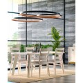 Luxusn&aacute; modern&aacute; jed&aacute;lensk&aacute; stolička Rodas s čal&uacute;nen&yacute;m sedadlom z mas&iacute;vneho dreva s vidieckym n&aacute;dychom 88 cm
