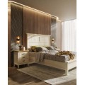 Luxusn&aacute; elegantn&aacute; posteľ Verona s r&aacute;mom a vysok&yacute;m čelom z mas&iacute;vneho dreva 144cm