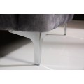 Luxusn&aacute; chesterfield trojmiestna sedačka Modern Barock v tmavosivej farbe so zamatov&yacute;m poťahom 240 cm