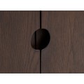 Art deco dvojderov&yacute; hned&yacute; pr&iacute;born&iacute;k Linia z dreva s n&iacute;zkymi nožičkami a vyrezanou &uacute;chytkou so zlat&yacute;mi detailmi 130 cm