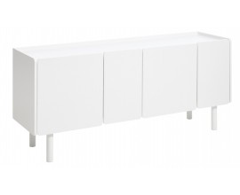 Modern&yacute; &scaron;tvordverov&yacute; obdĺžnikov&yacute; pr&iacute;born&iacute;k Arvila v bielej farbe 160 cm