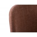 Modern&aacute; čal&uacute;nen&aacute; jed&aacute;lensk&aacute; stolička Foxy so staroružov&yacute;m mel&iacute;rovan&yacute;m poťahom a čiernymi nohami z kovu 82 cm