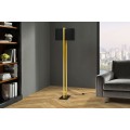 Modern&aacute; glamour stojaca lampa Ambient so zlat&yacute;m kovov&yacute;m r&aacute;mom s čiernym textiln&yacute;m tienidlom a obdĺžnikov&yacute;m podstavcom  160 cm