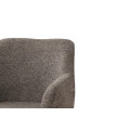 Modern&aacute; art deco otočn&aacute; jed&aacute;lensk&aacute; stolička Sonu s mohutnou nohou a celoplo&scaron;n&yacute;m poťahom v hnedosivom odtieni taupe 62 cm