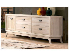Luxusn&yacute; modern&yacute; TV stol&iacute;k Rodas s jedn&yacute;mi dvierkami a &scaron;tyrmi z&aacute;suvkami z mas&iacute;vneho dreva 187 cm