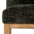 Luxusn&aacute; retro čal&uacute;nen&aacute; jed&aacute;lensk&aacute; stolička Gloria so zamatov&yacute;m poťahom v tmavej zelenej farbe s mas&iacute;vnymi hned&yacute;mi nohami 48 cm