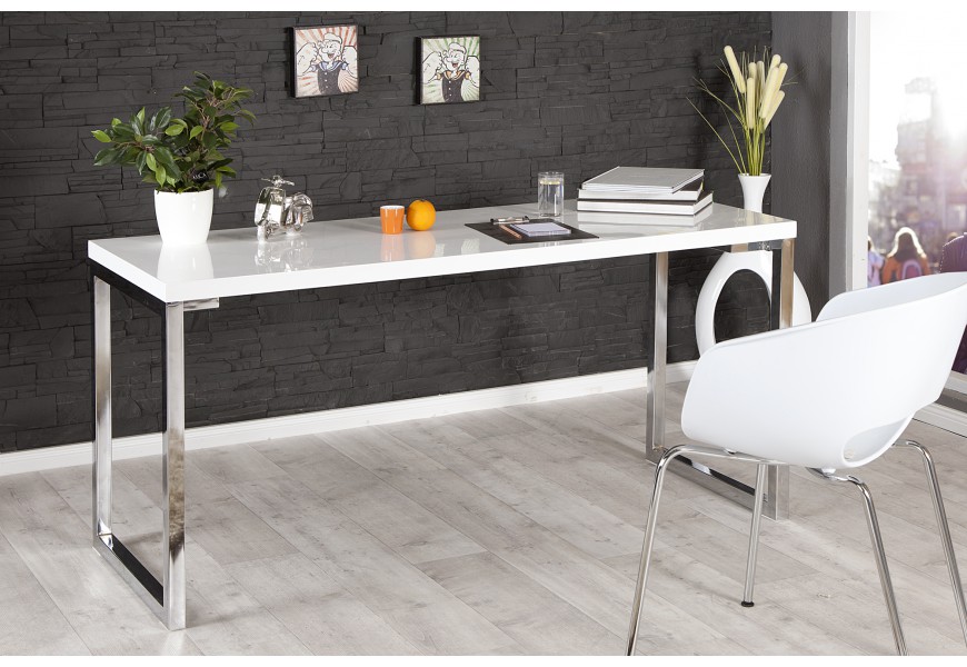 Luxusn&yacute; elegantn&yacute; p&iacute;sac&iacute; st&ocirc;l White Desk biely