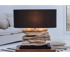 Dizajnová stolná lampa Riverine II čierna
