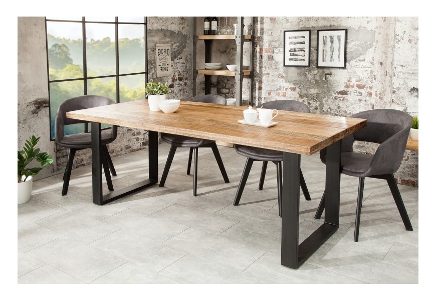 &Scaron;t&yacute;lov&yacute; industri&aacute;lny jed&aacute;lensk&yacute; st&ocirc;l z mas&iacute;vu Steele Craft 200cm