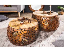 Extravagantn&yacute; set dvoch konferenčn&yacute;ch stol&iacute;kov Riverstone meď