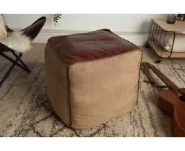 Luxusn&yacute; vintage taburet Marlon hned&yacute; 45 cm