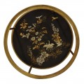 Dizajnov&yacute; okr&uacute;hly pr&iacute;ručn&yacute; stol&iacute;k Gold Leaf 60cm