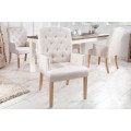 Chesterfield vidiecka &scaron;t&yacute;lov&aacute; jed&aacute;lensk&aacute; stolička Silloth I s b&eacute;žov&yacute;m poťahom 104cm