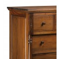 Koloni&aacute;lna luxusn&aacute; komoda M-VINTAGE z mas&iacute;vneho dreva hnedej farby so &scaron;iestimi z&aacute;suvkami 110cm  