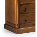 Koloni&aacute;lna luxusn&aacute; komoda M-VINTAGE z mas&iacute;vneho dreva hnedej farby so &scaron;iestimi z&aacute;suvkami 110cm  