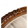 Koloni&aacute;lne Grandfather kreslo M-VINTAGE z mas&iacute;vu s b&eacute;žov&yacute;m čal&uacute;nen&iacute;m 107cm