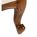 Koloni&aacute;lne Grandfather kreslo M-VINTAGE z mas&iacute;vu s b&eacute;žov&yacute;m čal&uacute;nen&iacute;m 107cm