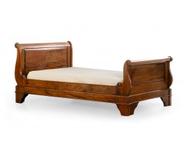 Koloni&aacute;lna luxusn&aacute; posteľ M-VINTAGE z mas&iacute;vneho dreva s vyrez&aacute;van&iacute;m 105cm