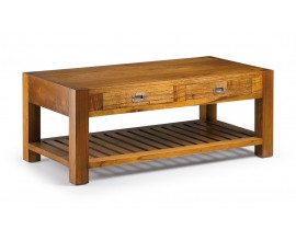 Masívny elegantný konferenčný stolík Star s dvomi zásuvkami 120cm