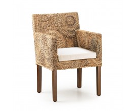 Luxusn&eacute; kreslo s ban&aacute;nov&yacute;mi kruhmi RATTAN 85cm