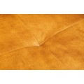 Modern&aacute; horčicovožlt&aacute; otočn&aacute; stolička Marmol s čiernymi nohami 82cm