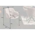 Modern&aacute; &scaron;edo b&eacute;žov&aacute; stolička Marmol s kovov&yacute;mi nohami 82cm