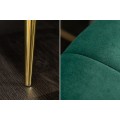 Art-deco zamatov&aacute; sedačka Vermont v zelenom pre&scaron;&iacute;vanom poťahu 225cm