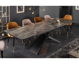 Mramorov&yacute; rozkladac&iacute; jed&aacute;lensk&yacute; st&ocirc;l Marmol s industri&aacute;lnou kovovou kon&scaron;trukciou 180/220/260cm