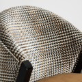 Art deco luxusn&aacute; horčicov&aacute; stolička Brilon s čiernymi mas&iacute;vnymi nohami 84cm