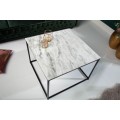Art-deco &scaron;t&yacute;lov&yacute; konferenčn&yacute; stol&iacute;k Elements Blanc z le&scaron;ten&eacute;ho mramoru 50cm