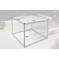 Art-deco &scaron;t&yacute;lov&yacute; konferenčn&yacute; stol&iacute;k Elements Blanc z le&scaron;ten&eacute;ho mramoru 50cm