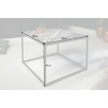 Art-deco dizajnov&yacute; konferenčn&yacute; stol&iacute;k Elements Gris z le&scaron;ten&eacute;ho mramoru 50cm