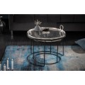Modern&yacute; set dvoch okr&uacute;hlych pr&iacute;ručn&yacute;ch stol&iacute;kov Elements z kovu 62cm