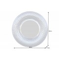Orient&aacute;lne kruhov&eacute; z&aacute;vesn&eacute; zrkadlo Solei s hrub&yacute;m strieborn&yacute;m r&aacute;mom 60cm