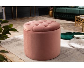 Z&aacute;mock&aacute; dizajnov&aacute; staroružov&aacute; taburetka Modern Barock s &uacute;ložn&yacute;m priestorom 50cm