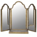 Art-deco z&aacute;vesn&eacute; trojit&eacute; zrkadlo Sheley so zlat&yacute;m r&aacute;mom 64cm 