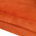 Dizajnov&eacute; mal&eacute; kreslo Aranciona s oranžov&yacute;m čal&uacute;nen&iacute;m s čiernymi nožičkami 78cm