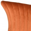Art-deco jed&aacute;lensk&aacute; stolička Primadonna s oranžov&yacute;m čal&uacute;nen&iacute;m s čiernymi nožičkami 87cm