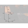 Industri&aacute;lna modern&aacute; stolička Hartlepool Mustard so zamatov&yacute;m poťahom a kovov&yacute;mi nožičkami 83cm