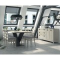 Luxusn&aacute; modern&aacute; jed&aacute;lensk&aacute; stolička Rodas s čal&uacute;nen&yacute;m sedadlom z mas&iacute;vneho dreva s vidieckym n&aacute;dychom 88 cm