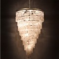 Luxusn&yacute; art-deco luster Lomax s perleťov&yacute;m mu&scaron;lov&yacute;m zdoben&iacute;m a s kovovou kruhovou kon&scaron;trukciou 95cm