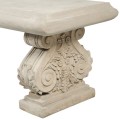 Antick&aacute; vintage z&aacute;hradn&aacute; lavica Antic Rome z polyresinu a mramoru so svetlou hnedosivou povrchovou &uacute;pravou 152cm