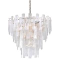 Art deco luster Crystaline s kovovou kon&scaron;trukciou a sklenenou v&yacute;zdobou 65cm