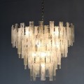 Art deco luster Crystaline s kovovou kon&scaron;trukciou a sklenenou v&yacute;zdobou 65cm