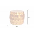Orient&aacute;lny zlat&yacute; pr&iacute;ručn&yacute; stol&iacute;k Himare z kovovej zliatiny s reli&eacute;fnym vzorom 55cm