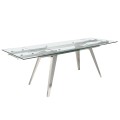 Luxusn&yacute; rozkladac&iacute; jed&aacute;lensk&yacute; st&ocirc;l Urbano sklenen&yacute; 160-240cm