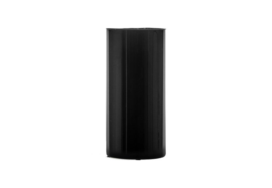 Dizajnov&aacute; art deco sklenen&aacute; v&aacute;za Elegance ov&aacute;lneho tvaru čiernej farby 30cm