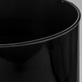 Dizajnov&aacute; art deco sklenen&aacute; v&aacute;za Elegance ov&aacute;lneho tvaru čiernej farby 30cm